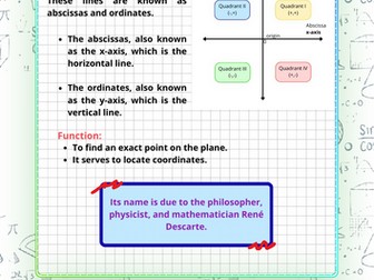Cartesian Plane: Theory and plotting activities (Answer key included)