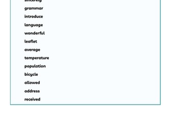 Weekly Spelling Activity Booklet and Test - Week 2