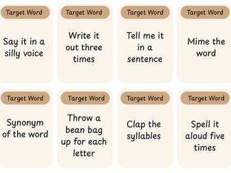Spelling Quick-Fire Challenge Cards – 24 Fun Activities
