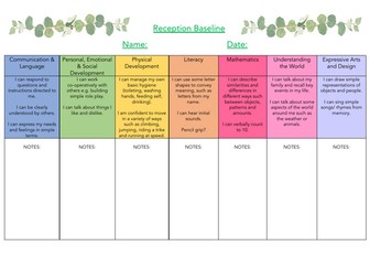 Reception Baseline Document