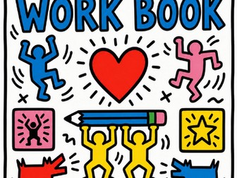 Keith Haring KS3 Art Student Workbook, Artist Study Booklet, Cover Work