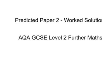Predicted Paper 2 2026 - AQA Level 2 Further Maths GCSE