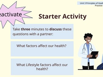 AAQ Health and Social Care - Pearson BTEC L3 Unit 3 - C1. The effect of Social Determinants