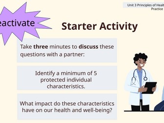 AAQ Health and Social Care - Pearson BTEC L3 Unit 3 - C2. Improving Health Outcomes