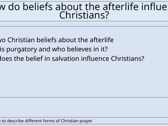 AQA GCSE Religion Christian practices