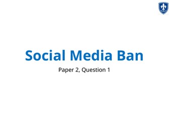 Social Media Ban Writing Lesson