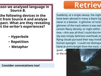 AQA GCSE English Language Paper 2/4-Lesson Themed Unit/Human Nature