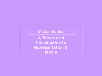 L1  GCSE Media Studies Portrayal of Different People Across Media