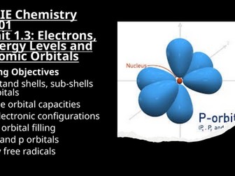 Electrons, Energy Levels and Atomic Orbitals