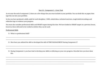 BTEC Tech Award in Music Practice - Skills Development Plan Worksheet