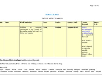 Beowulf Scheme of Work