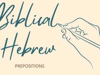 Biblical Hebrew - Prepositions