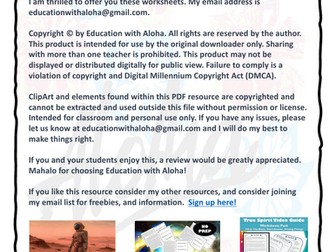 Into the Wild Movie Guide Worksheet & Answer Key