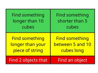 Length challenge cards and recording slips