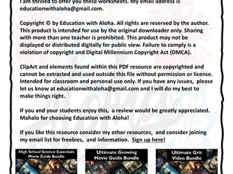 Project Hail Mary Movie Guide & Answer Key