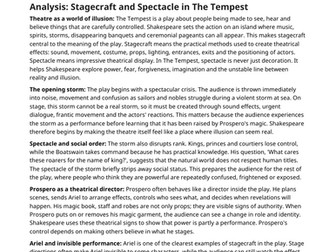 The Tempest - William Shakespeare – Stagecraft and Spectacle