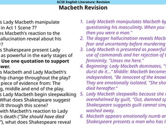 Revision: Macbeth Relationship