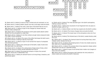 Revision Crosswords Activate 2 The Earth