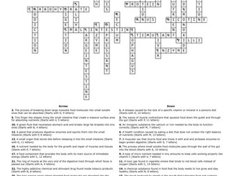 Revision Crossword Activate 2 Health and Lifestyle