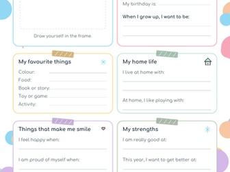All About Me - Transition Activity