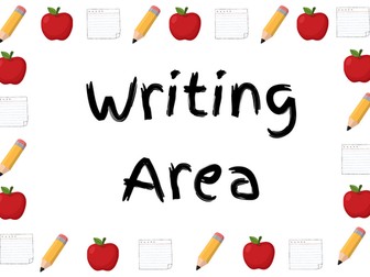 Writing Area pack