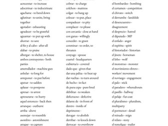 A-Level Spanish Vocab Masterlist