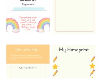 Editable Reception Memory Booklet – End of Year Keepsake (7 Pages)
