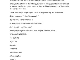 French Picture Task Booklet: Foundation Tier