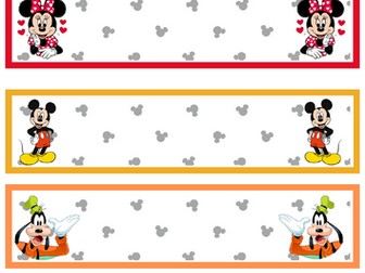 Disney Drawer Labels