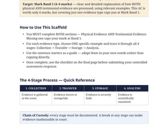 WJEC Criminology Unit 3: AC 1.3 Processing of Evidence