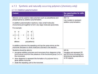 AQA GCSE Chemistry Organic Chem + Rates