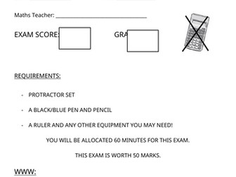 Edexcel GCSE Higher Y9 assessments