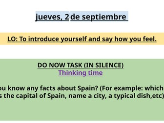 Spanish transition lesson (year 6)