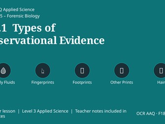 AAQ Applied Science OCR F185 Forensic Biology Topic area 4
