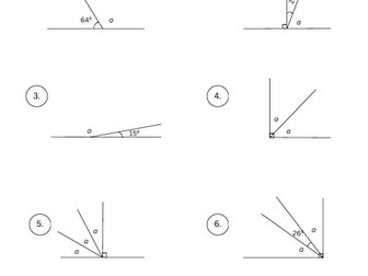 10 Questions Angles on A Straight Line