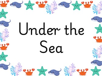 EYFS Under the Sea Complete Continuous Provision Enhancement Pack | 100 Pages | EYFS & Year 1