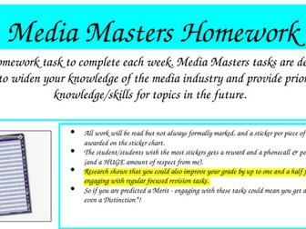 BTEC TECH Creative Media Production Homework SOL Autumn 1