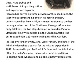 Franklin's lost expedition Handout