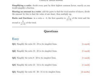 Ratio | 40 Worked Examples | Edexcel GCSE Higher Maths