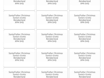 Santa PO box lables