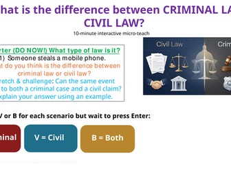What is the difference between criminal law and civil law? Law / Paralegal / Crime / Crimonology