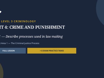 WJEC Criminology Unit 4 AC1.1 — Describe processes used in law making
