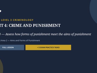 WJEC Criminology Unit 4 AC2.3 — Assess how forms of punishment meet the aims of punishment