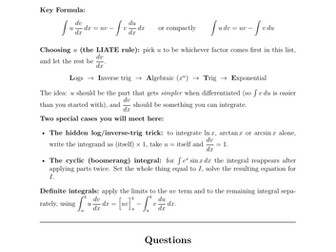 Integration by Parts | 40 Worked Examples | AQA A-Level Maths