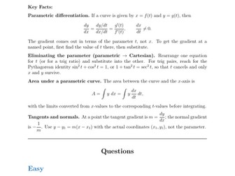 Parametric Equations | 40 Worked Examples | AQA A-Level Maths