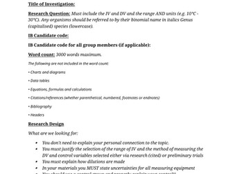 Biology IA Template IBDP