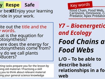 Ecology - Key Stage 3 Scheme of Work - Fully resourced teaching package