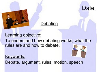 Debate Power point and resources