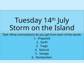 Storm on the Island context resource