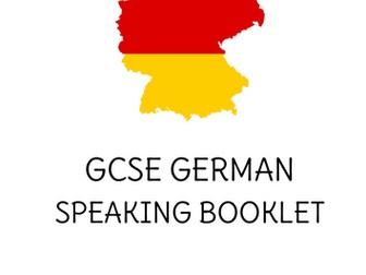 GCSE New Edexcel Spec Speaking Booklet